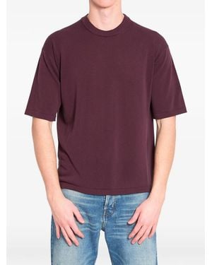 Roberto Collina Ribbed Crewneck T-Shirt - Purple