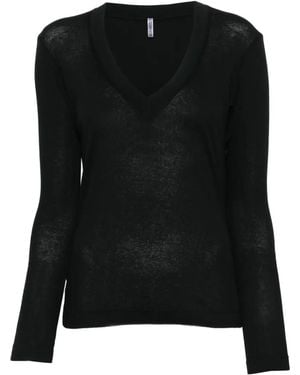 Daniele Fiesoli V-Neck Long-Sleeve T-Shirt - Black