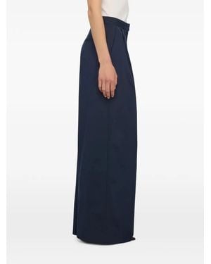Semicouture Camelia Pleated Palazzo Pants - Blue