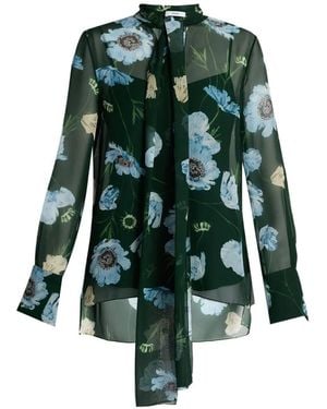 Erdem Camicia A Fiori - Verde