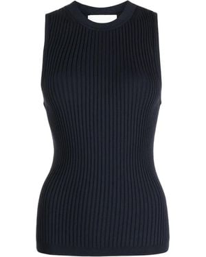 3.1 Phillip Lim Sleeveless Ribbed-Knit Top - Blue