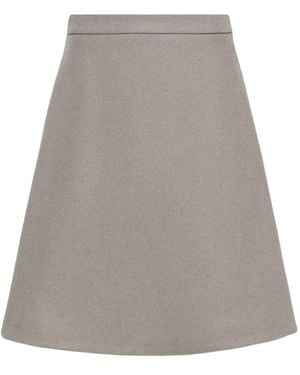 Ami Paris Falda midi de punto - Gris