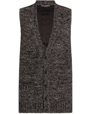 Dolce & Gabbana Button-Fastening Knitted Vest - Black