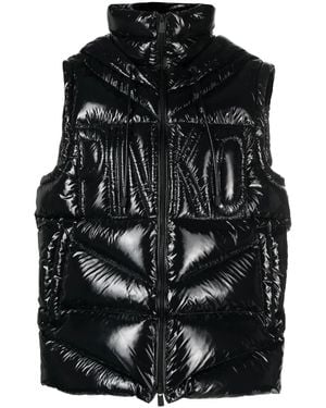 Pinko Logo-Embossed Puffer Gilet - Black