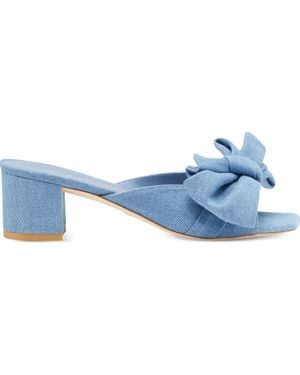 Stuart Weitzman 50Mm Loveknot Mules - Blue