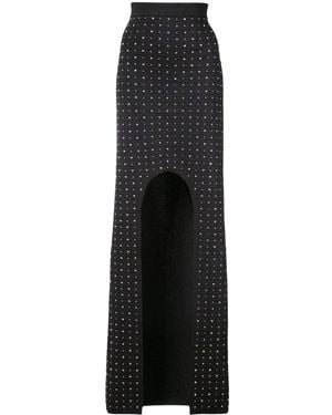 Balmain Maxirock Mit Kristallverzierung - Schwarz