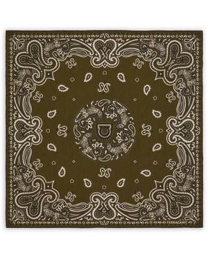 Ferragamo Paisley Tiger-Print Scarf - Metallic