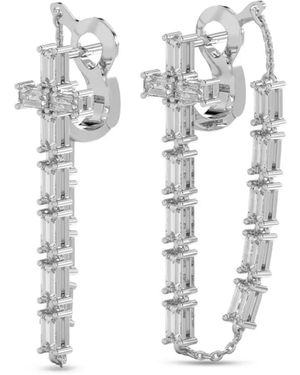 SOLO for Diamonds Boucles D'Oreilles À Pendentif Croix - White