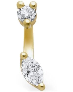 Delfina Delettrez 18K Micro Piercing Diamond Earring - White