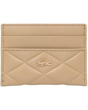 Lacoste Crocodelle Leather Cardholder - Natural