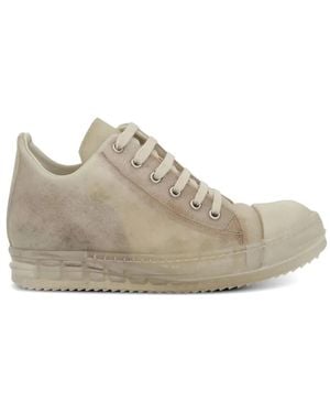 Rick Owens Distressed-Finish Trainers - White