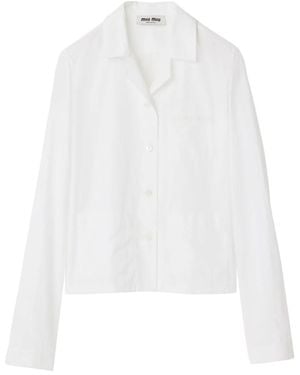 Miu Miu Camisa Pocket - Blanco