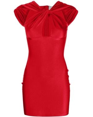 Coperni Twisted Cut-Out Mini Dress - Red