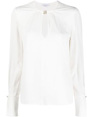 Patrizia Pepe Essential Cut-Out Detail Blouse - White