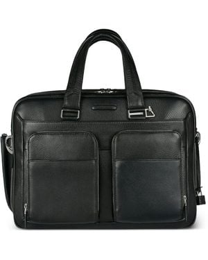Piquadro Expandable Laptop Bag - Black