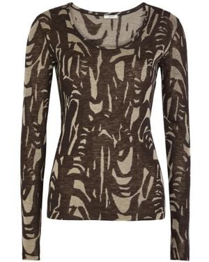 JOSEPH Top Villa Cashair Con Motivo Abstracto - Negro