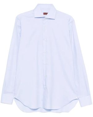 Barba Napoli Spread-Collar Long-Sleeve Shirt - White