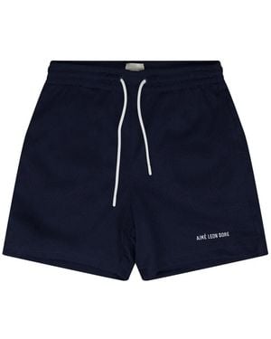 Aimé Leon Dore Logo-Print Mesh Shorts - Blue