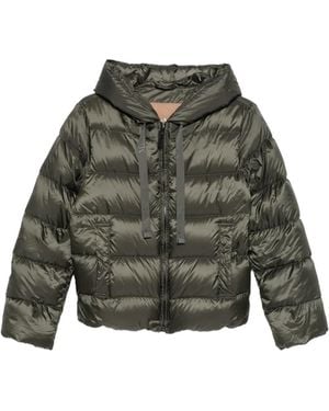 Max Mara Quilted Hooded Jacket - White