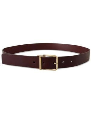 Dolce & Gabbana Leather Buckle Belt - White