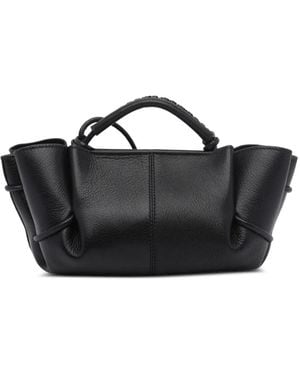 Hereu Mini Arta Leather Tote Bag - Black