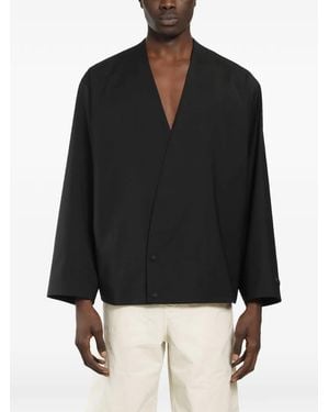 Fear Of God Long-Sleeve Wrap-Front Jacket - Black