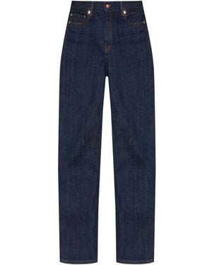 CASABLANCA Jeans Dritti Con Lavaggio Scuro - Blu