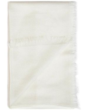 Brunello Cucinelli Fringed Rectangular Scarf - White