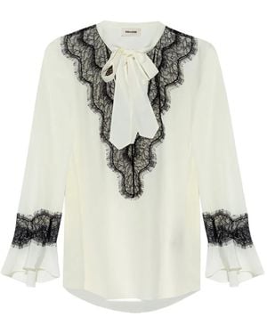 Zadig & Voltaire Lace-Trimmed Blouse - White