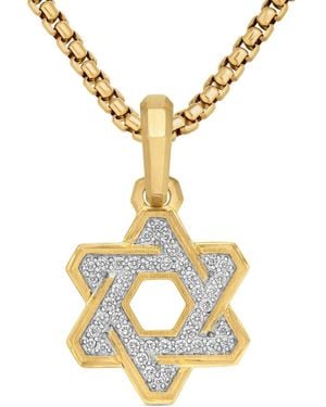 David Yurman 18Kt Deco Star Of David Diamond Pendant (24Mm) - Metallic