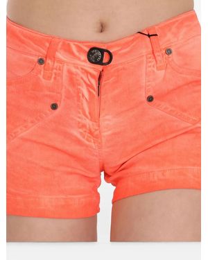 Plein Sud Five-Pocket Denim Shorts - Orange