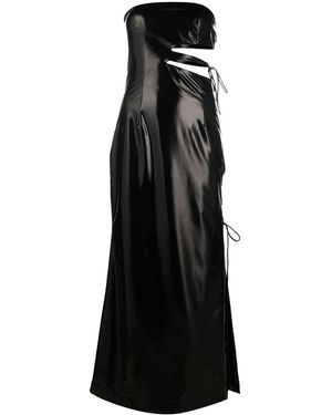 ROTATE BIRGER CHRISTENSEN Strapless Cut-Out Maxi-Dress - Black