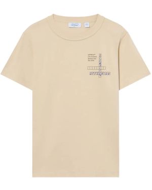 Off-White c/o Virgil Abloh Kurzärmeliges T-Shirt Mit Grafischem Print - Weiß