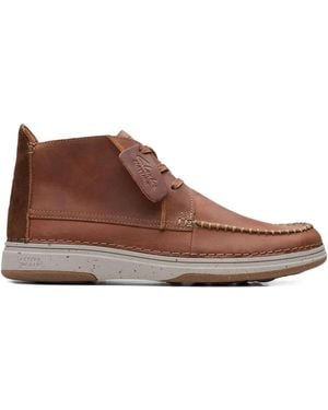 Clarks Nature 5 Mid Leather Boots - Brown