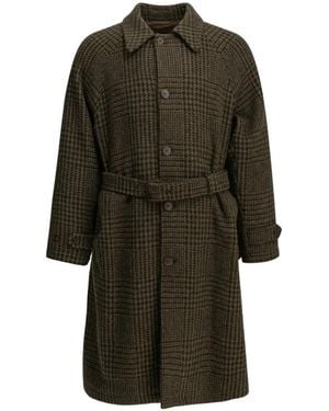 Polo Ralph Lauren Check-Pattern Belted Coat - Brown