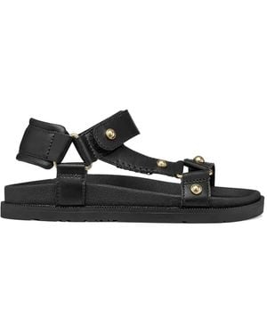 Geox Foammentera Stud-Embellished Touch-Strap Sandals - White