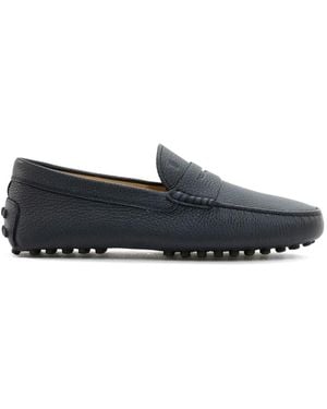Tod's Gommino Pebbled Driving Loafers - Blue