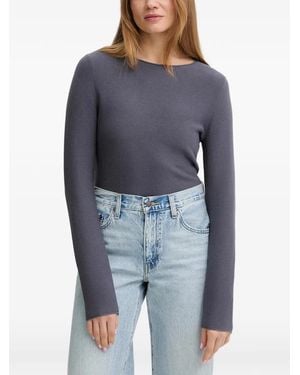 Marc O' Polo Fine-Knit Long-Sleeve Jumper - Blue