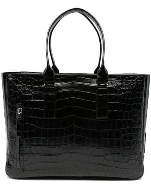 Tom Ford Tote Bag Mit Kroko-Effekt - Schwarz