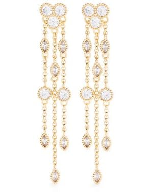 Maje Pendientes Con Aplique De Strass - Blanco