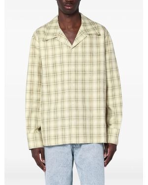 Séfr Long-Sleeve Checked Shirt - Natural