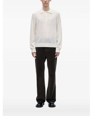 BERNER KUHL Long-Sleeve Polo Shirt - White