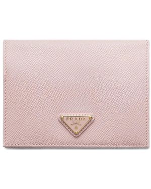 Prada Saffiano Leather Passport Holder - Pink