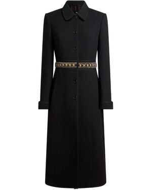 Etro Abrigo Con Detalle De Joyas - Negro