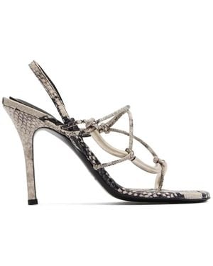 Christopher Esber Molten Snake-Effect Heeled Sandals - White