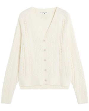 Maison Kitsuné Cable-Knit Cardigan - White