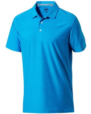 PUMA Striped Polo Shirt - Blue