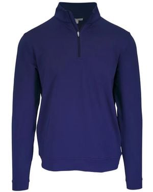 Peter Millar Perth Sugar Zip Polo Shirt - Blue