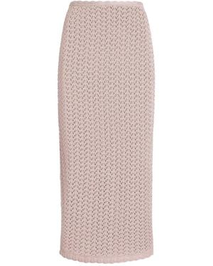 Dolce & Gabbana Viscose Knit Skirt - Pink