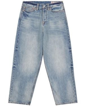 Evisu Ecru Daicock Jeans Mit Print - Blau